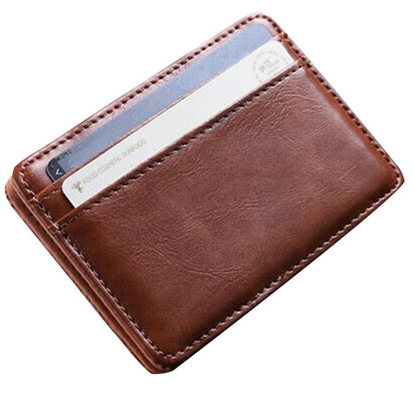 Htnbo New Mini Magic Wallet Bifold Leather Wallet Id Credit Card Holder Small Purse Men Wallets Wizytownik Portafoglio Uomo