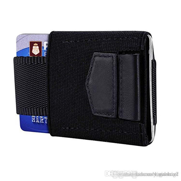 Elastic rope elastic card holder Business men's leather Europe and the United States pull card package Custom LOGO