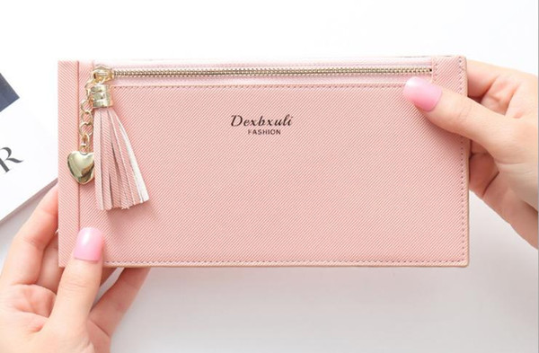 New women's wallet fashion tassel multi-function card package zipper bag mobile phone bag chaopiao18