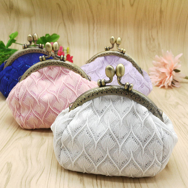 12pcs New Fashion handmade weave clutch coin purse key holder wallet hasp small coin change gifts bag jewelry pouch xmas present handbag