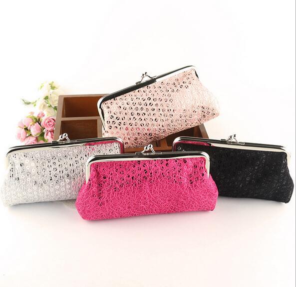 50pcs Vintage mini women girl paillette sequin coin purse key holder wallet hasp small gifts bag clutch handbag phone case Xmas gift