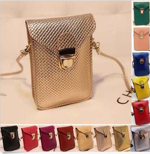 20pc PU Leather Mini Cross-body Messenger Bags wallet Purse Shoulder Bag Mobile Phone pouch Cover Button clutch handbag