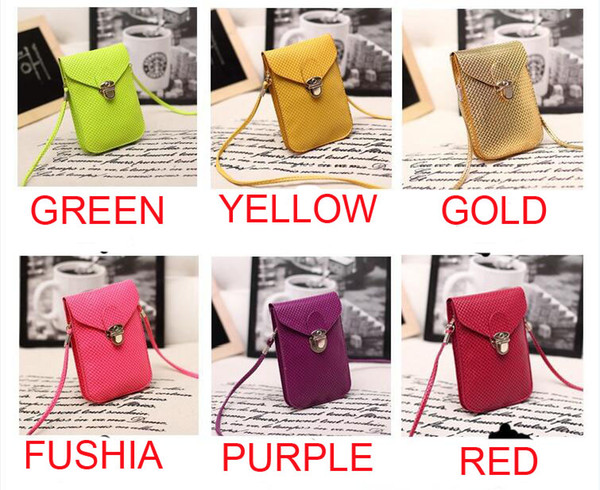 3pc PU Leather Mini Cross-body Messenger Bags wallet Purse Shoulder Bag Mobile Phone pouch Cover Button clutch handbag