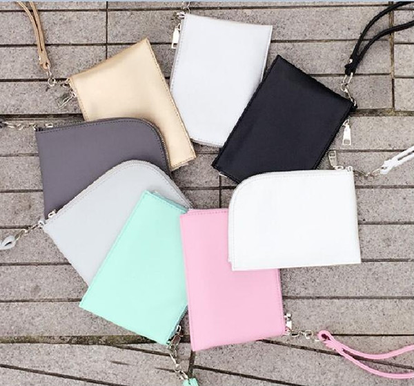 100pcs high quality new arrival PU phone bag purse wallet card bag key case clutch storage bag by goodfaithgirl Free shippng