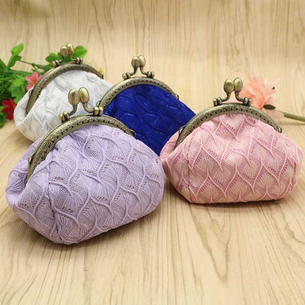 50pcs New Fashion handmade weave clutch coin purse key holder wallet hasp small coin change gifts bag jewelry pouch xmas present handbag