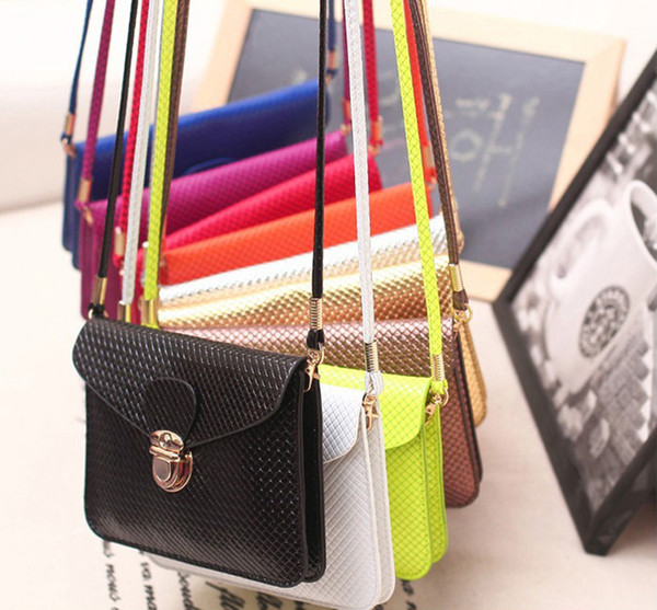 10pc Girl PU Leather Button Clutch Wallet coin Purse Handbag Mini Cross-Body Bag Phone case messenger bag