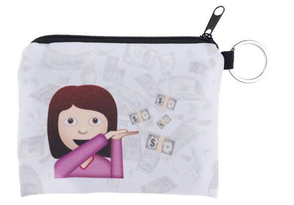 100pcs 29 Styles Children cute small Cartoon expression emoji Wallet Zipper Case Coin change Purse Pouch mini bag goodfaithgirl Free shippng