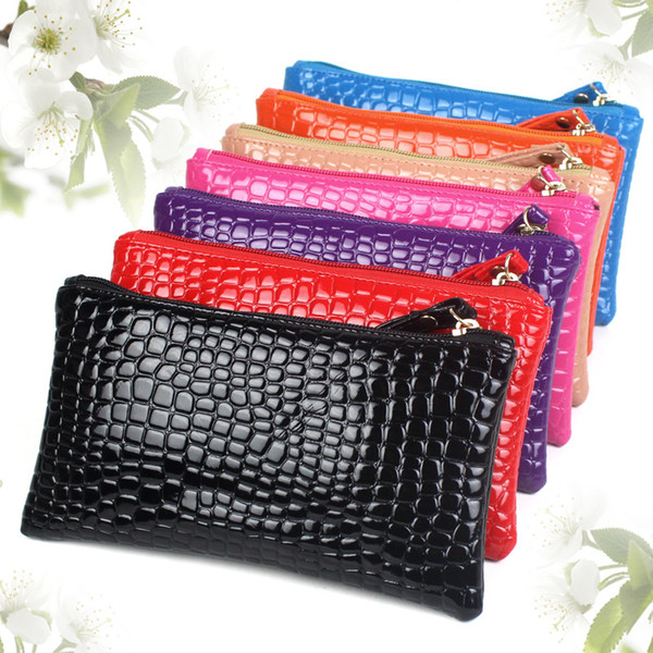 Ladies Zipper Coin Purse Mini Wallets Fashion PU Leather Change Bag Mobile Phone Pouch High Quality Multi-functional Handbag Free Shipping