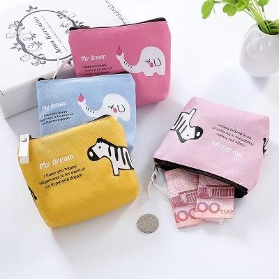 Cartoon Animal Zipper Coin Purses Key Holders High Quality PU Leather Mini Wallets Handbag Change Earphone Bags Multi-function Free Shipping