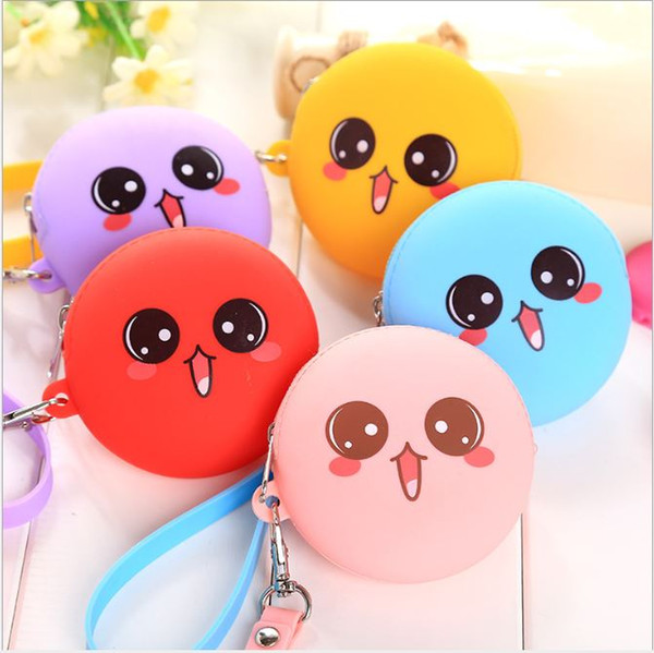 Lovely Coin Purse Key Holders Kawaii Cartoon Earphone Bags Pouch Women Girls Small Wallet Soft Silicone Coin Bag Kid Gift