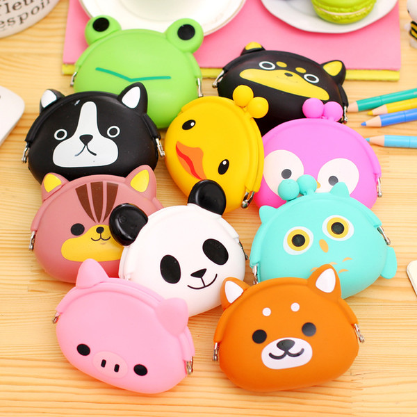 Cartoon Children Coin Purses Mini Wallets Cute Silicone Boys/Girls Hasp Short Style Zero Purses Coin Bags