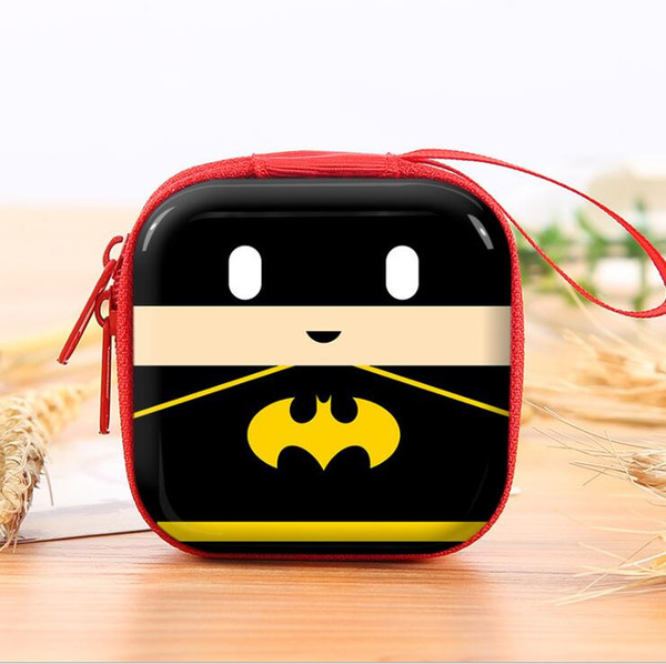 Hot Batman Logo Silicone Coin Purse Novelty Cartoon Anime Hero Bat Man Superman Spiderman Ironman Coin Bag Kids Mini Cute Wallet