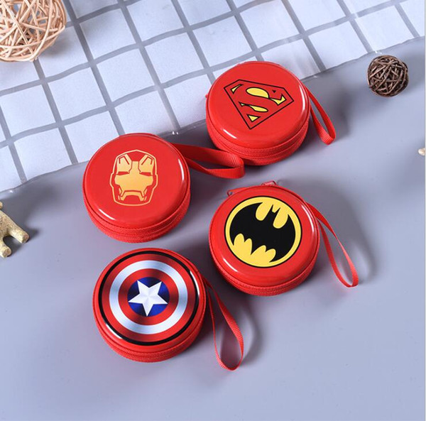 Hot Batman Logo Silicone Coin Purse Novelty Cartoon Anime Hero Bat Man Superman Spiderman Ironman Coin Bag Kids Mini Cute Wallet 1pcs