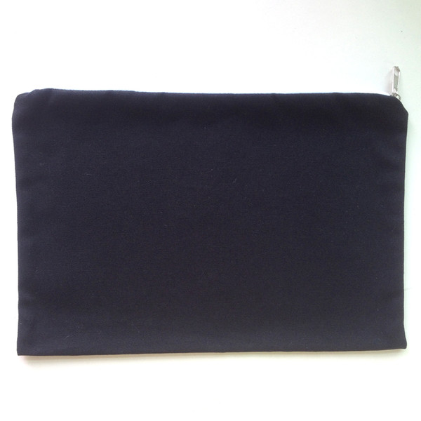 (100pcs/lot)plain black color pure cotton canvas pouch with white zip unisex casual cotton wallet blank cotton pouches supplier any color