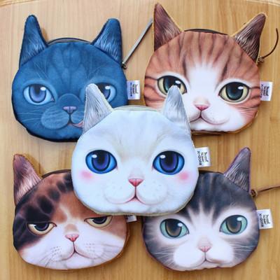 Fashion Europe and the United States Classic Cartoon Pet Coin Purse Cute New Cats and dogs 3D Printing can be printed LOGO Storage Bag