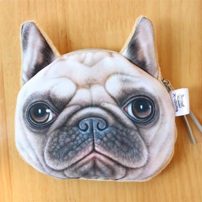 Explosion models Multi-pattern 3D Printing Funny Cartoon Cats Dogs Animals can be printed LOGO Change Coin Bag Headphone Storage bag