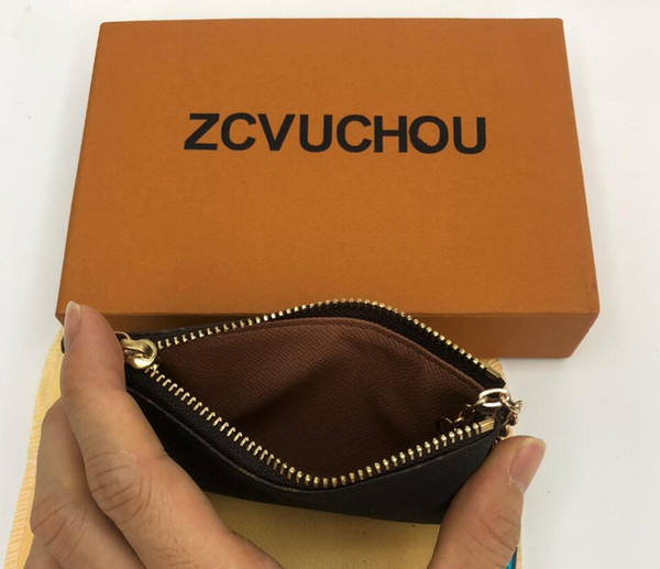 KEY POUCH Damier canvas holds high quality famous classical designer women holder coin purse leather men card holders wallet handbag