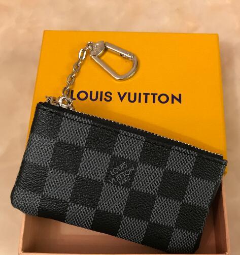 4 color KEY POUCH Damier leather holds high quality famous classical women key holder coin purse small leather Key Wallets
