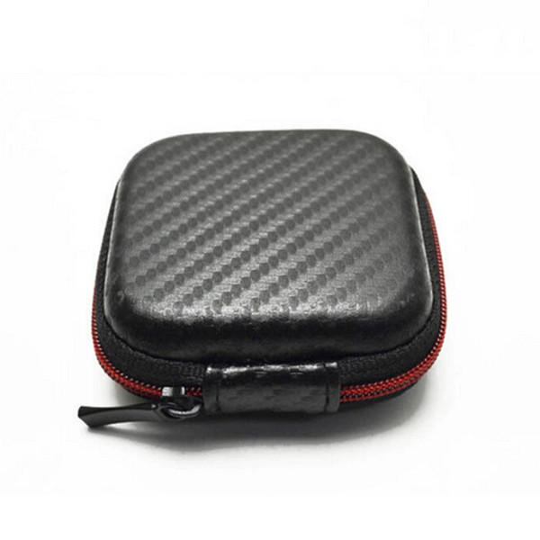 Wholesale- Portable Cable Earphone Headphone Bag Carry Storage Box Earbud Hard Case Convenient Travel