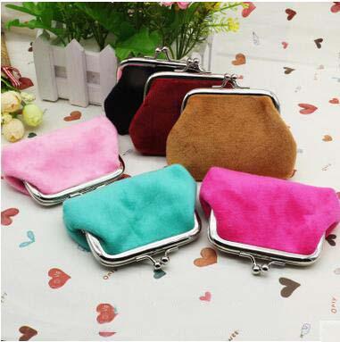 Wholesale Coral Fleece Mini Wallet Coin Purse Keys Wallet Pocket Case Cosmetic bag Christmas Gifts Ship Direct By Factory