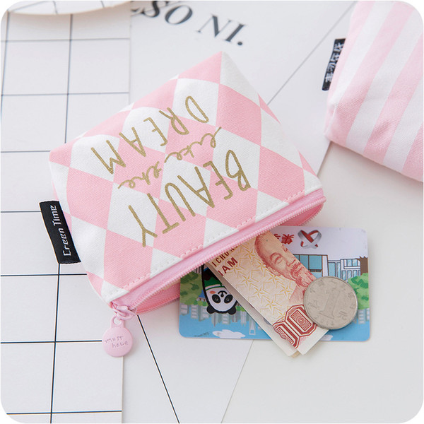 2019 Canvas Mini Women Coin Purses Casual Solid Zipper Standard Short Wallets Cute Girl Kawaii Coin Purses Female Money Bag