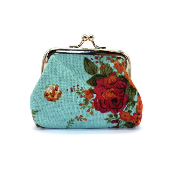 Fashion Women Coin Purse Cute Wallet Lady Retro Vintage Flower Small Wallet Hasp Purse Kawaii Bag Clutch Bag New Cash Key Holder