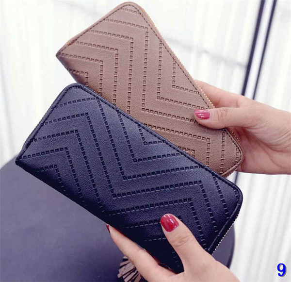 Designer Women Wallet Sewing Thread PU Face Long Style Lady Zipper Tassel Wallet Handbag Fashion Tassel Zipper Style Lady Portable Wallets.9