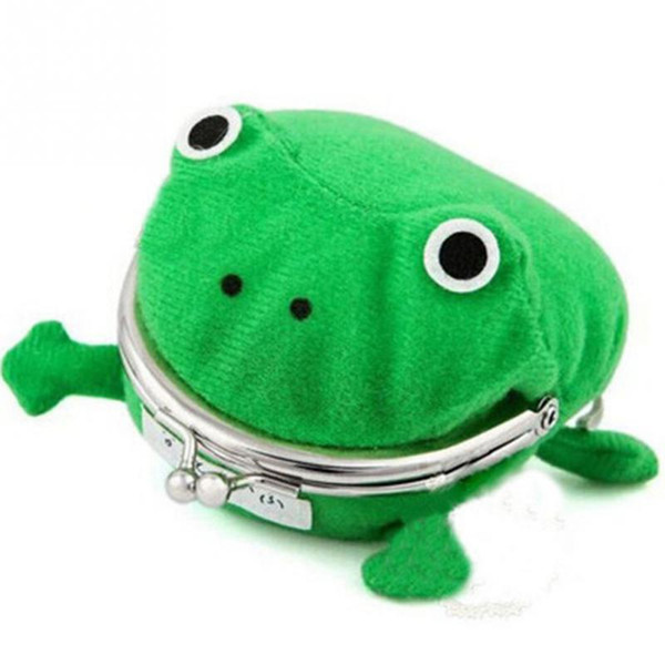 Fashion wallets women coin purse Cartoon Frog Model Pocket Money Bag Lovely Dacron Change Bag Women Hasp Purse