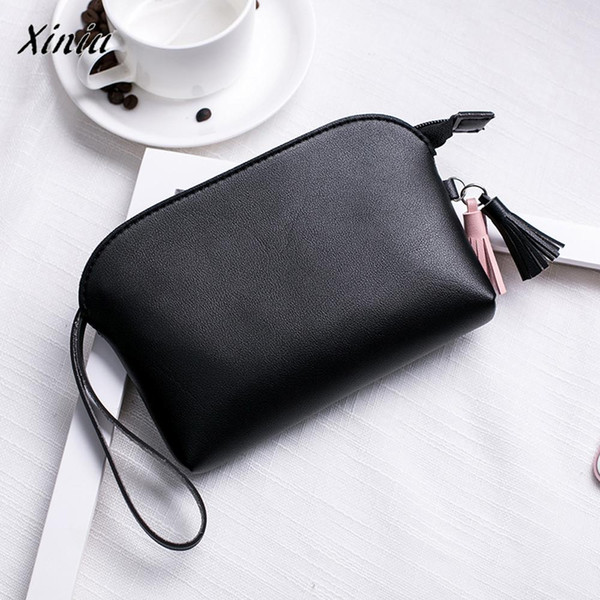 Xiniu Quality Fashion Women's Purse Cute Mini Money Bag Ladies Leather Tassels Lichee Pattern Shell Type Handbag Coin Phone Bag