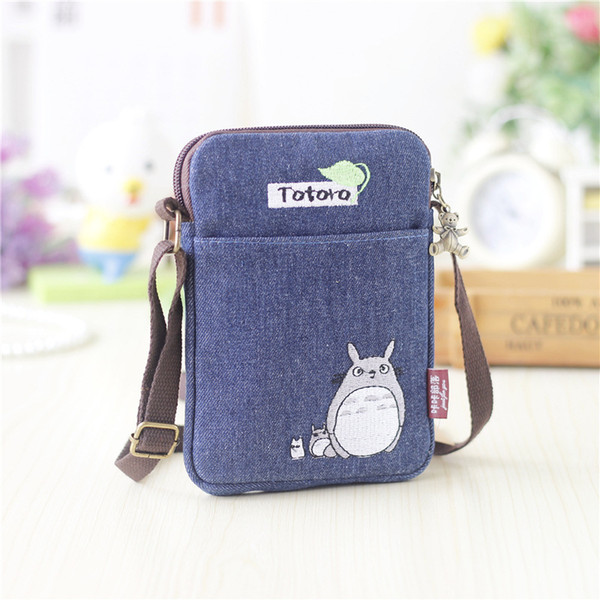 2017 New Girls Cute Totoro Shoulder Bag Cartoon Bear Coin Purse Mini Messenger Bags Kids Gift Female Clutch Purse Phone Bag