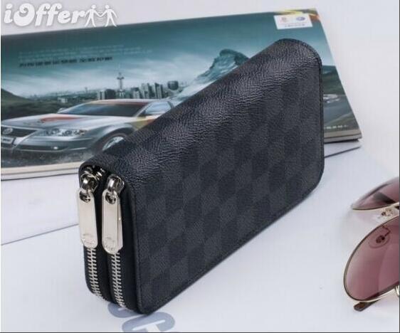 new Long Style Supr Women and man PU Leather Purse Multiple Wallet Damier Graphite Soft Bifold Credit Card Holders Wallet