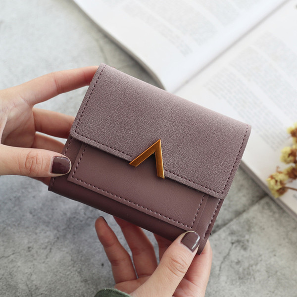 2019 Women Purse Vintage Small Short Leather Wallet Luxury Famous Mini Female Fashion Wallets And Purse Credit Card Holder