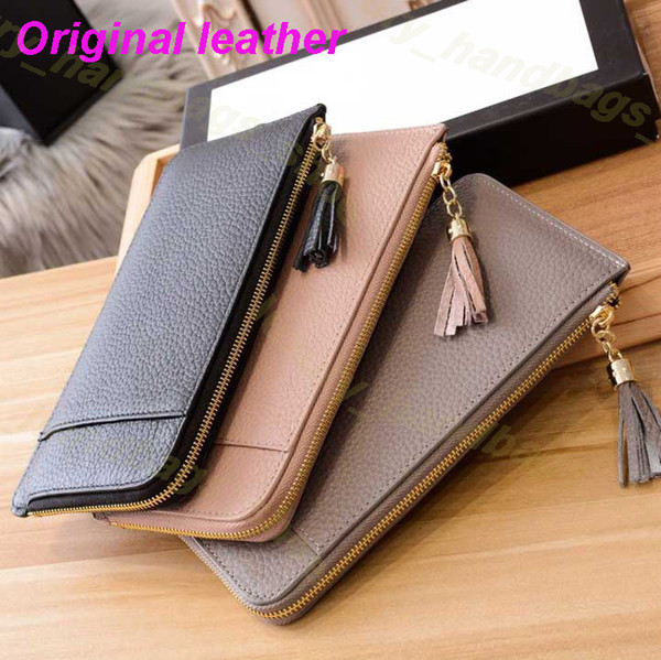 designer wallet Women purse Zipper Bag Female Designer Wallet Purse Fashion Card Holder Pocket Long Tassel wallet with Box