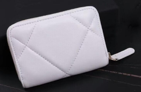 5A Best Quality AP0949 CC19 Zipped Coin Purse Lambskin Leather Wallet,with Dust Bag+Box+Serial Number,DHL Free Shipping
