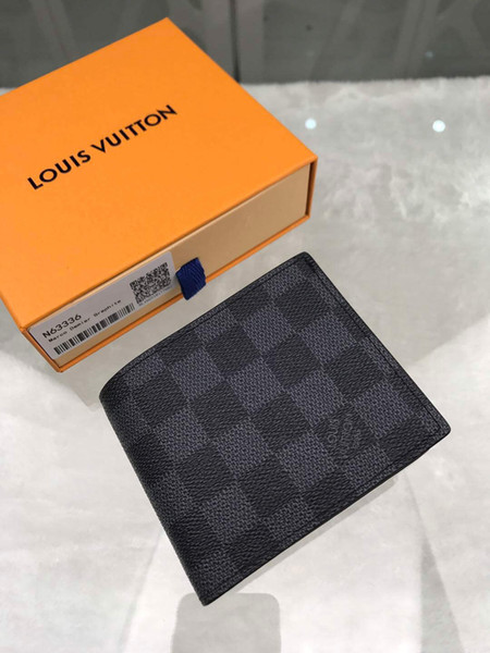 2019 leather short men wallet women purse classic letter canvas purses women card holder wallets free C1