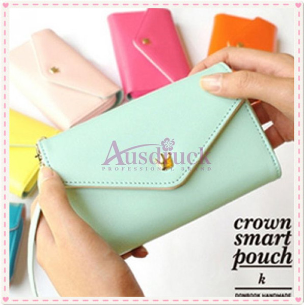 Coin Purses More beautiful Crown Smart Pouch Multi propose envelope Purse Wallet For Galaxy S2,S3,iphone