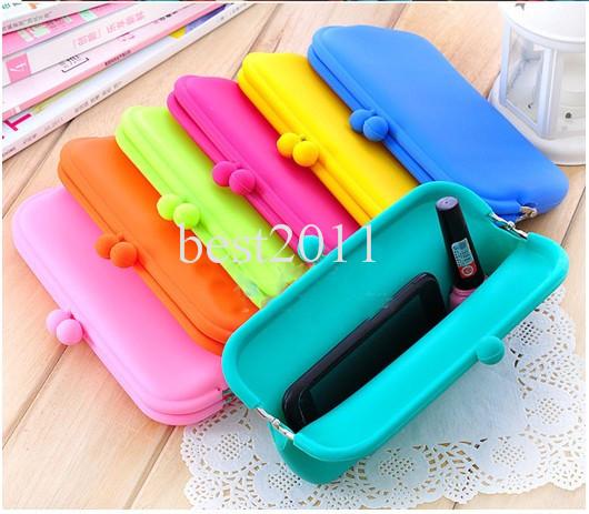 Candy Colors Pochi Waterproof Silicone Sunglasses Pouch Soft Eyeglasses Bag Glasses Case Rubber coin purse multicolor free choice