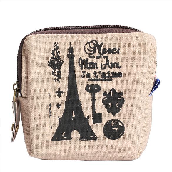 2019 Classic Retro Girl Canvas Tower Purse Card Key Coin Bag Case Pouch Shop Fab Women Bag