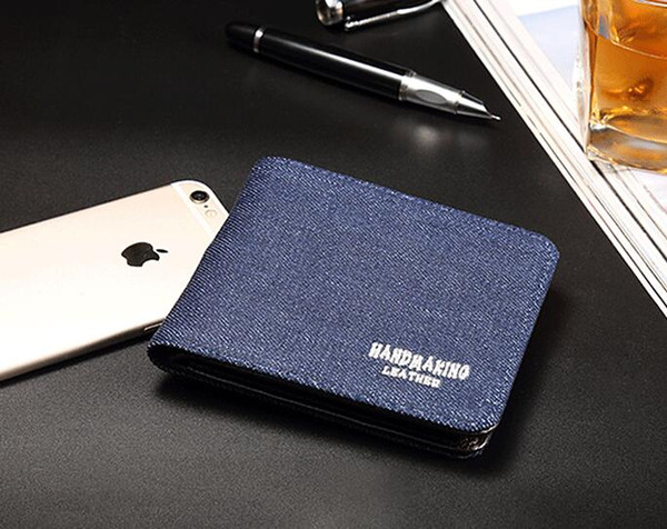 Manufacturers in Japan and South Korea youth denim short men leisure purses male package male wallet purse personality