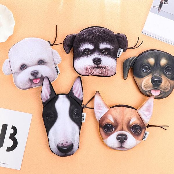 Fashion Child Animal Coin Purses Holders 3D Dog Purse For Coins Women Coin Bag Children Zipper Pouch Cute Small Wallet Holder Girls Purse