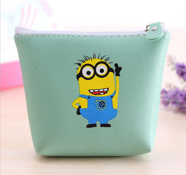 Kids coin purses Despicable Me purses baby zipper purses PU leather cartoon Minions Wallets coin purse women coin purse holders