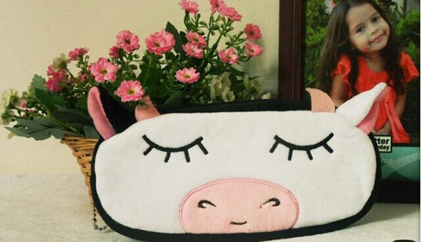 Wholesale- Kawaii Cartoon MILK COW 20CM BIG Capacity Plush Coin BAG BAG Pouch ; Keychain Hand Purse Wallet BAG Pouch Handbag