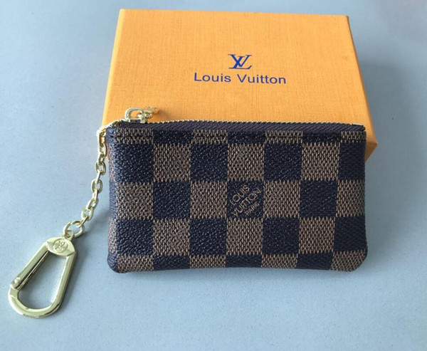 KEY POUCH Damier canvas holds high quality famous classical designer women key holder coin purse small leather goods bag With box 88868