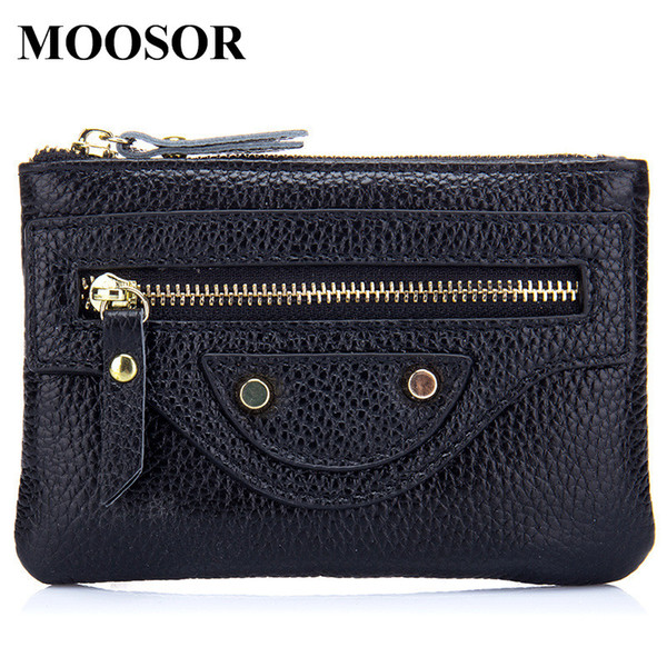 New Women Wallet Genuine Leather Coin Purse Travel Organizer 5 Colors Women Storage Bag Key Holder Day Clutch Card Holders DC238