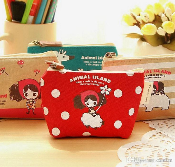 Wholesale Sweet 4Models - Animals Island Girls 10CM Gift HAND Coin Purse & Wallet Pouch BAG ; Women Makeup Holder BAG Handbag