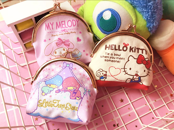 Cartoon Hello Kitty Bag Little Twin Stars Mini Bags Canvas Zero My Melody Coin Purse Kids Handbags Girls Wallet porta moeda P11