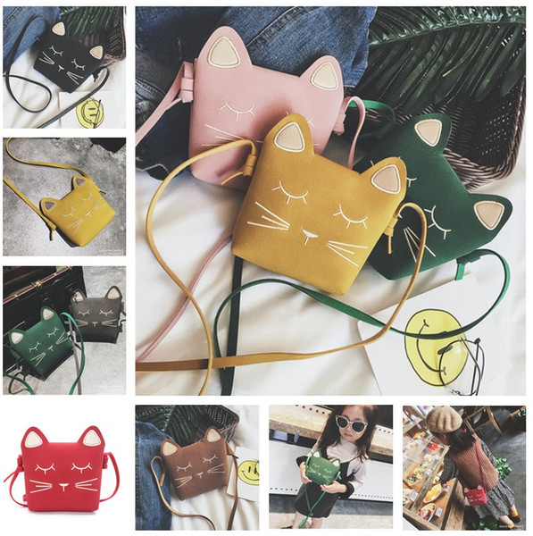 Baby Kids Coin Purses Girl Shoulder Bag Cute Cat Ears Storage Crossbody Messenger Bags Girls Cute Wallets Bags K076