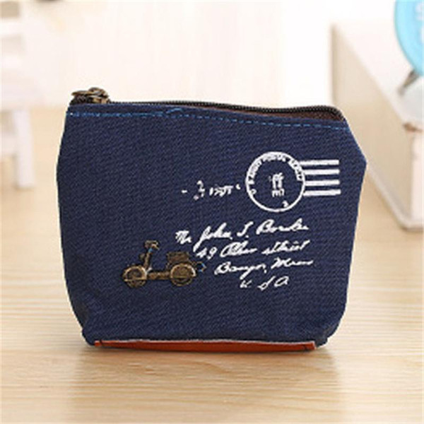 women's canvas bag wholesale fashion coin keychain keys wallet purse change pocket holder organize cosmetic makeup sorter free shipping