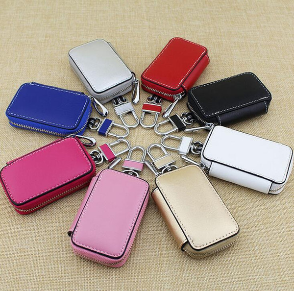 wholesale- 10pcs men women's Key Wallets Car key bag Genuine Leather Skulls fashion bag 401