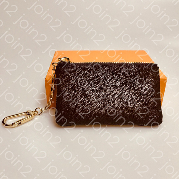 KEY POUCH M62650 POCHETTE CLES Designer Fashion Womens Mens Key Ring Credit Card Holder Coin Purse Luxury Mini Wallet Bag Charm Brown Canvas